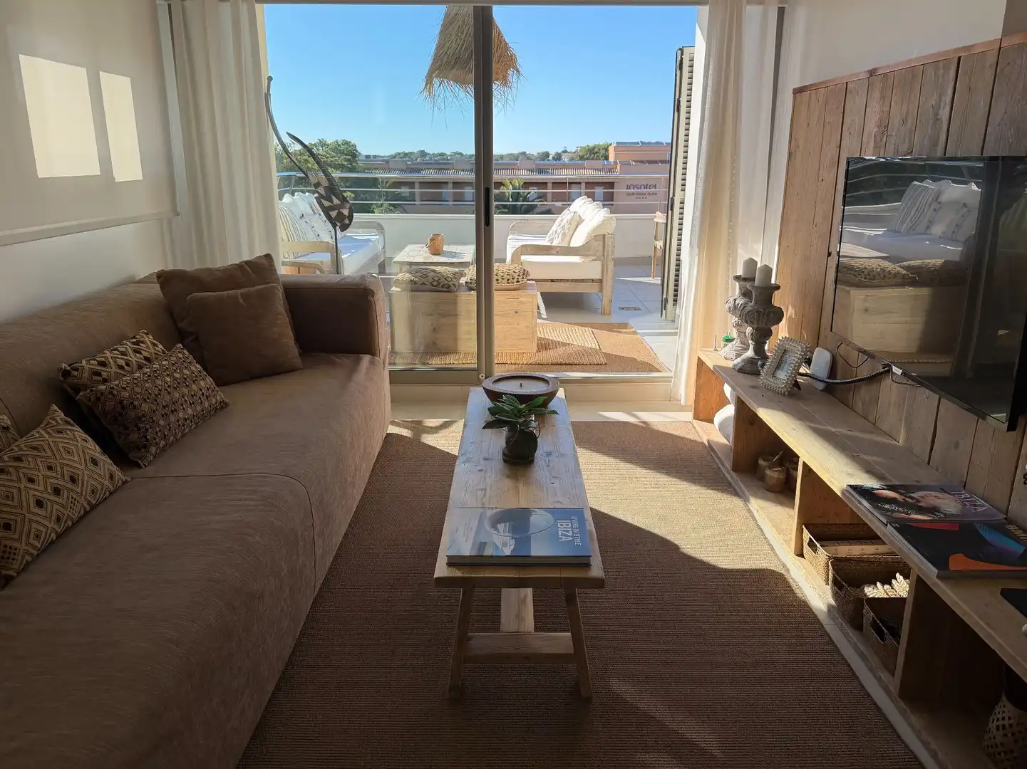 Sala d'estar de Apartament en venda en Sant Josep de sa Talaia amb Aire condicionat, Calefacció i Terrassa