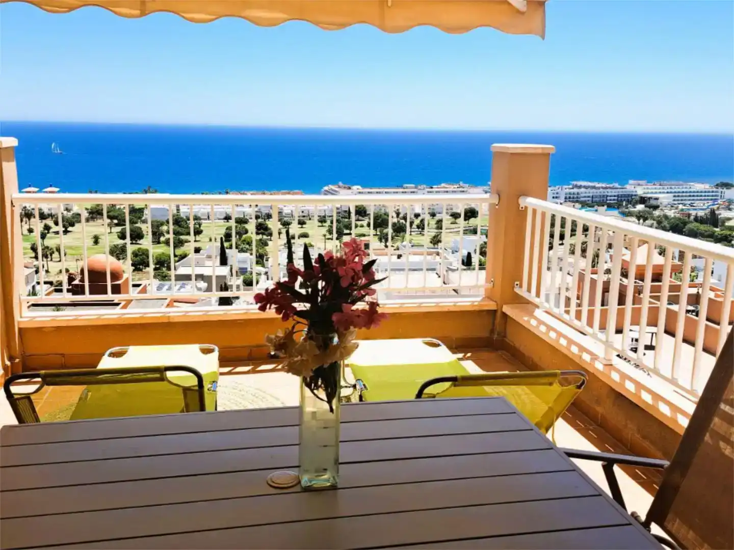 Terrasse von Wohnung zur Miete in Mojácar mit Klimaanlage und Schwimmbad