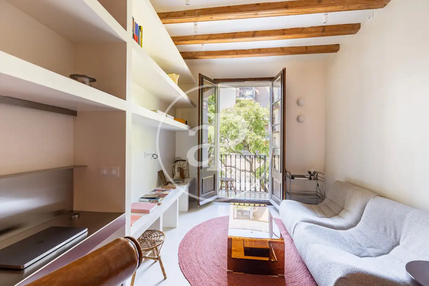 Living room of Flat for sale in Barcelona  with Air Conditioner, Heating and Furnished