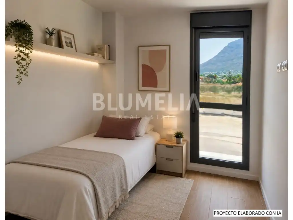Dormitori de Apartament en venda en Dénia amb Aire condicionat, Calefacció i Jardí privat