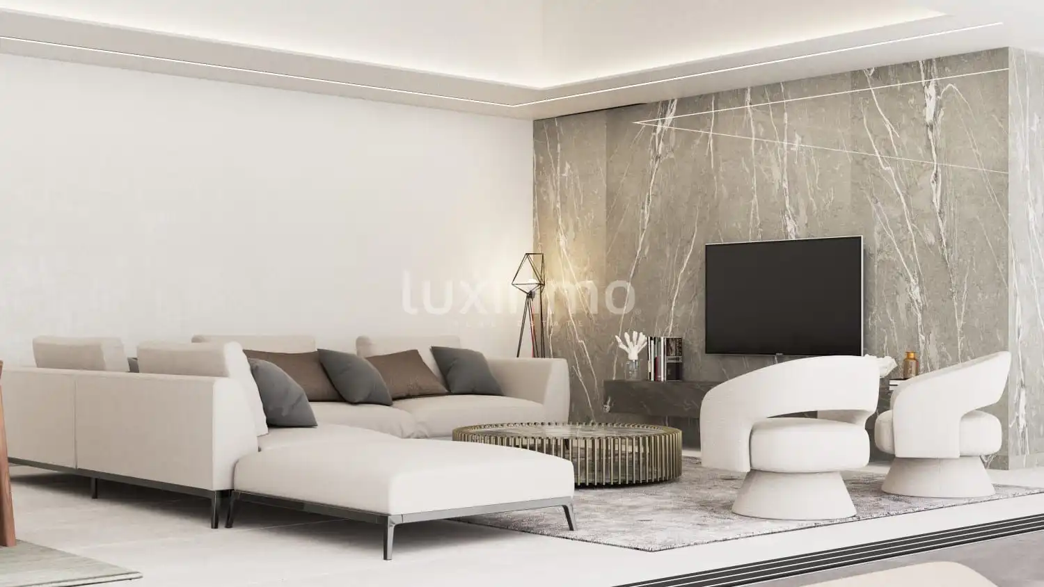 Wohnzimmer von Haus oder Chalet zum Verkauf in Altea mit Klimaanlage, Heizung und Terrasse