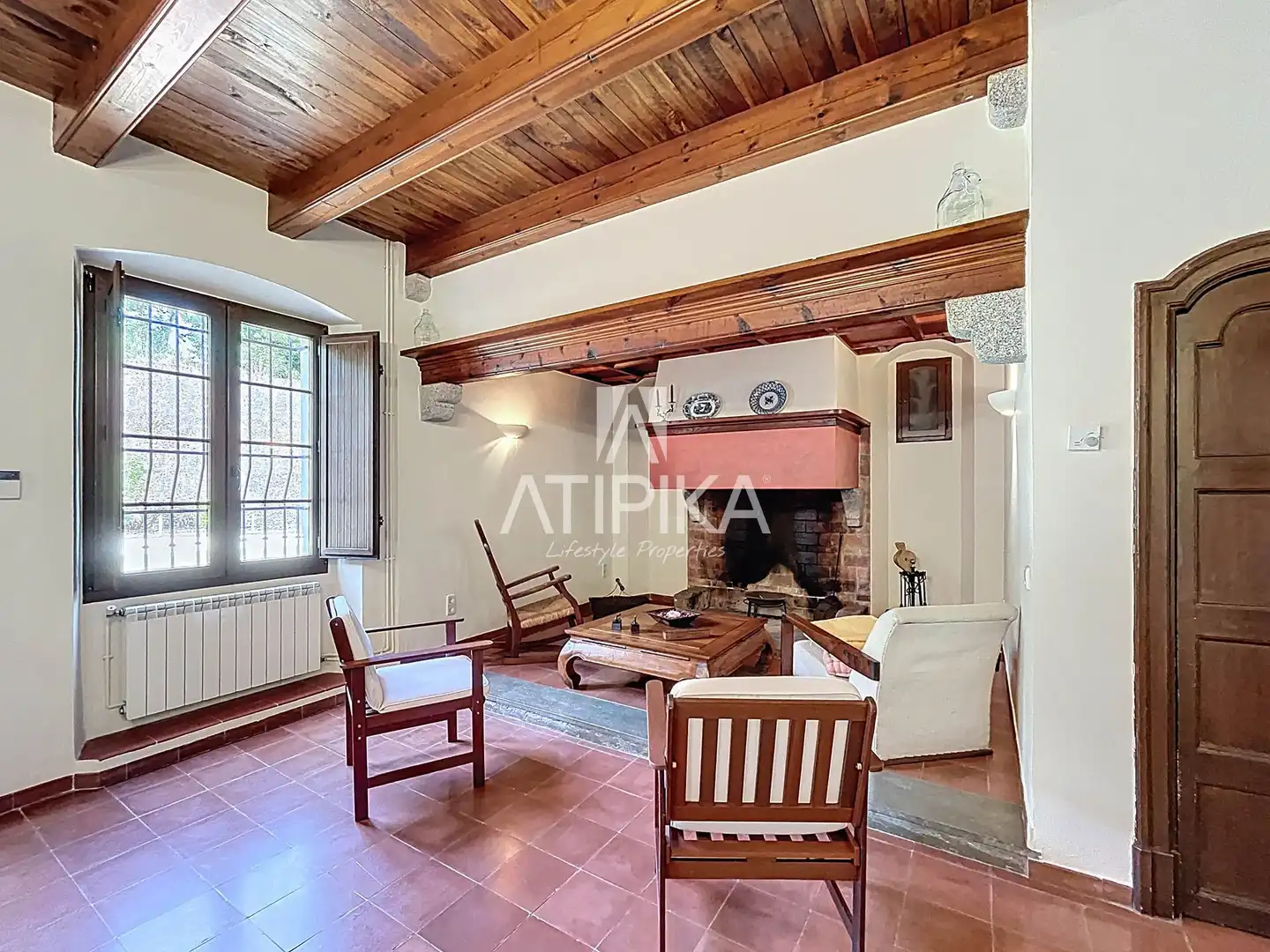 Sala de estar de Finca rústica en venta en Vallgorguina con Calefacción, Parquet y Trastero