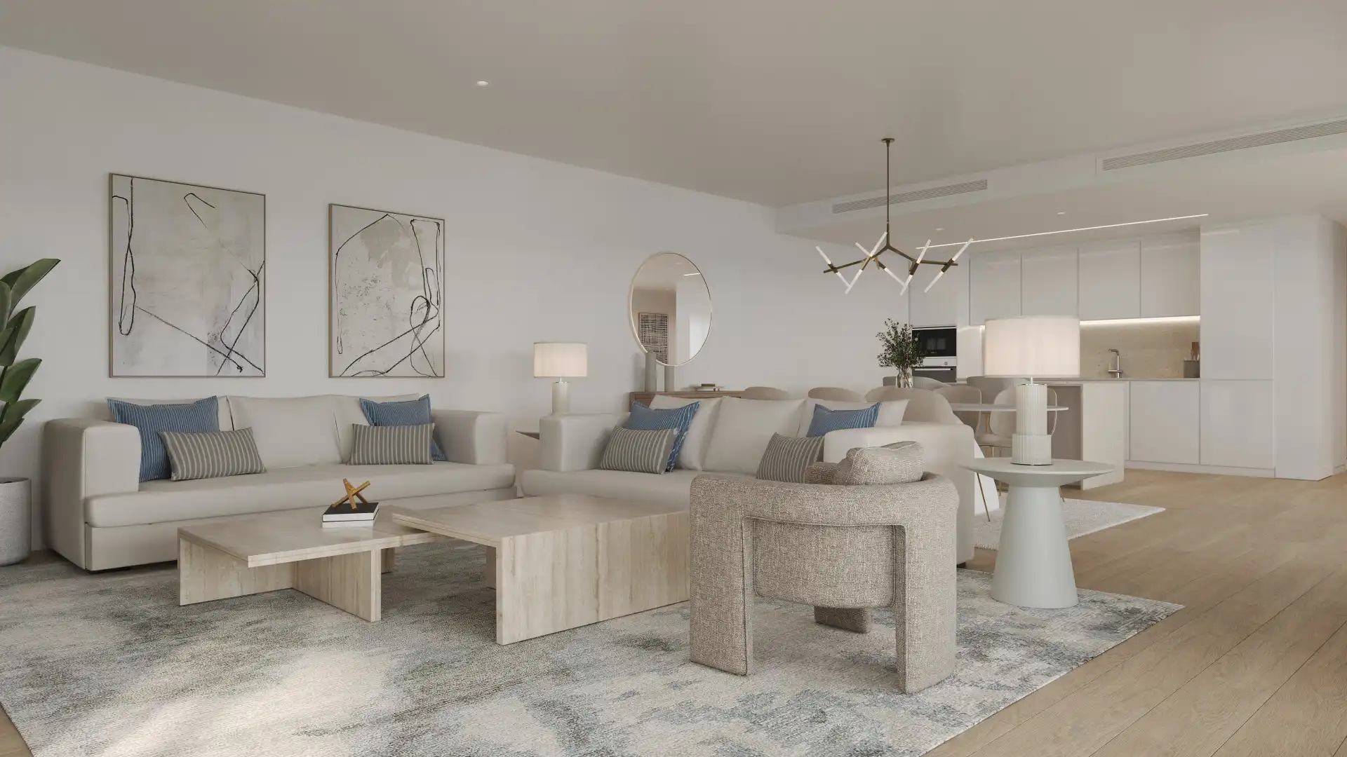Sala d'estar de Apartament en venda en Estepona amb Terrassa, Traster i Piscina