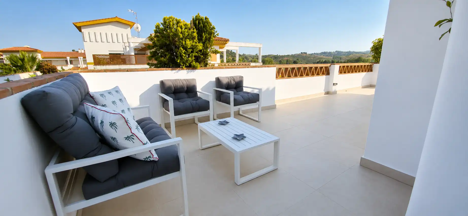 Terraza de Apartamento de alquiler en Mijas con Aire acondicionado, Calefacción y Terraza