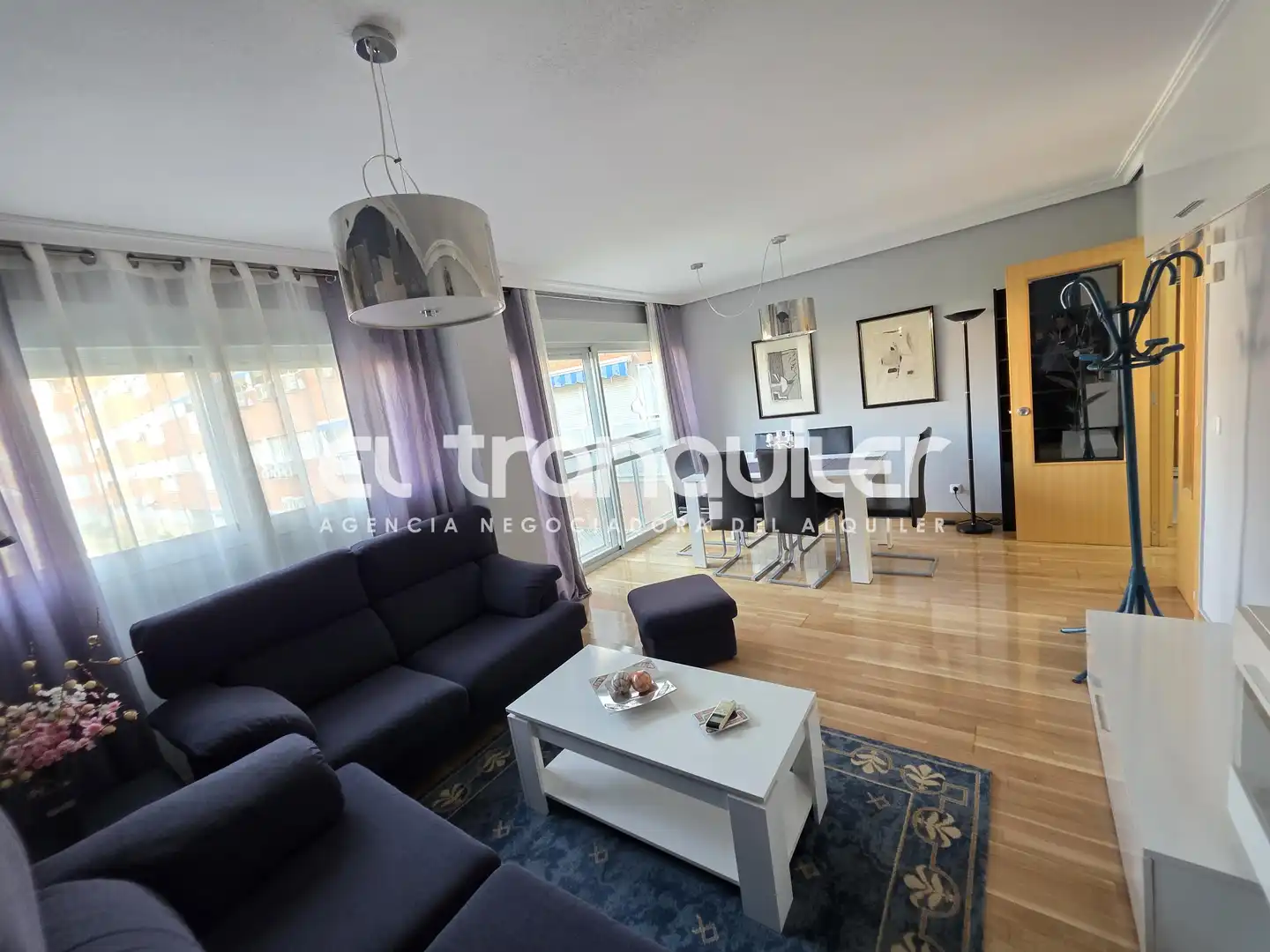 Sala de estar de Piso de alquiler en Madrid con Aire acondicionado, Parquet y Amueblado