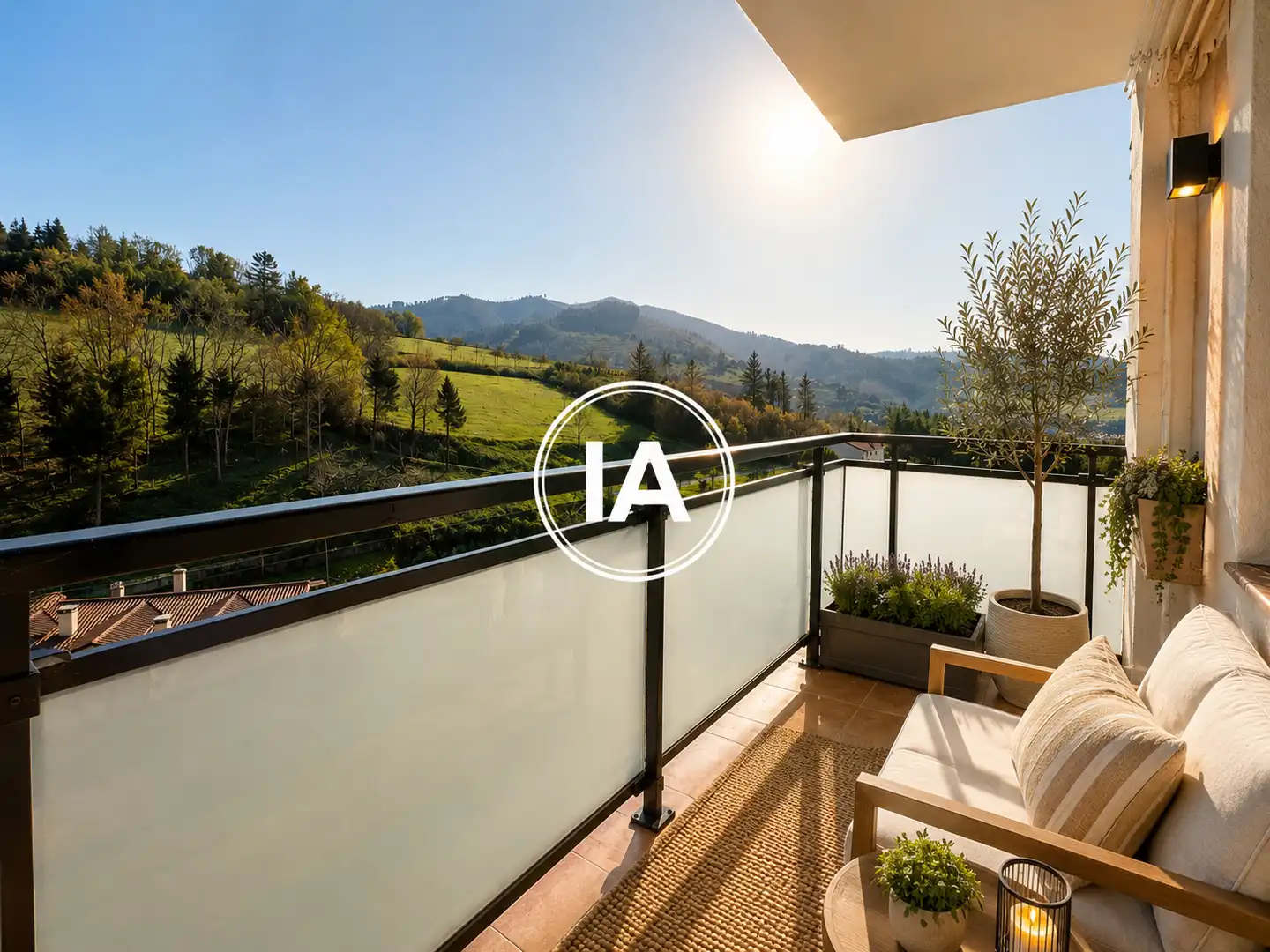 Terrasse von Wohnung zum Verkauf in Zaldibar mit Heizung, Möbliert und Ofen