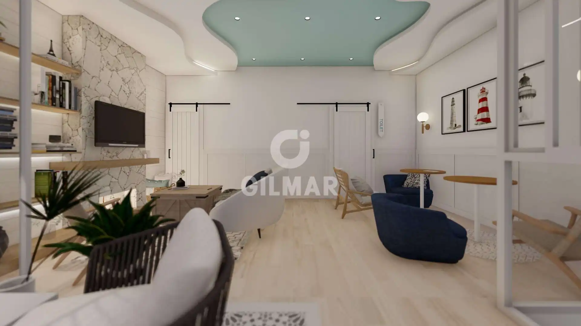 Wohnzimmer von Fabrik Grundstücke zum Verkauf in Estepona