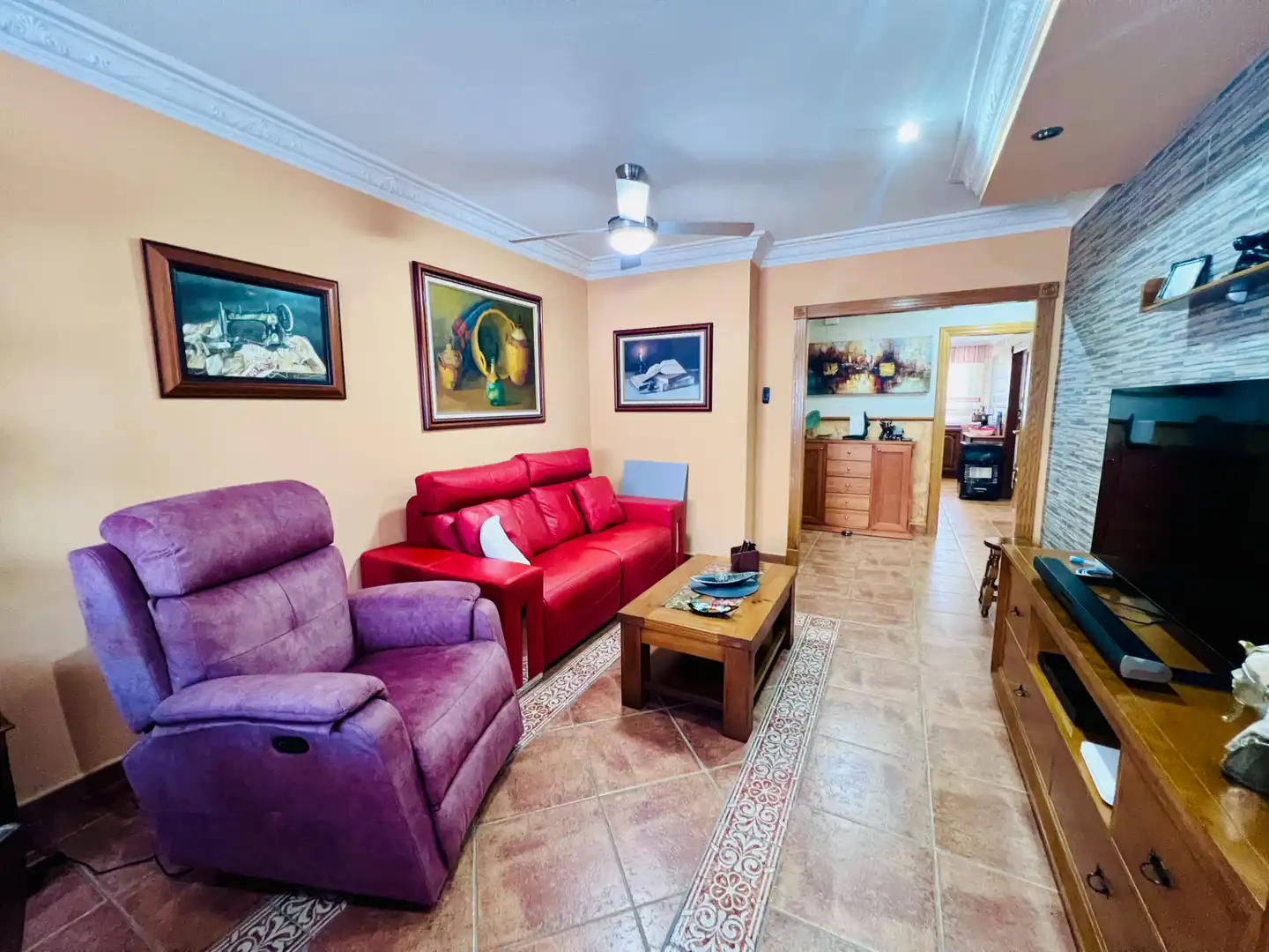Sala de estar de Piso en venta en Petrer con Calefacción y Balcón