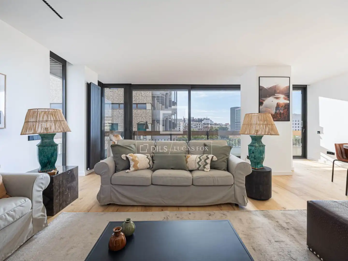 Sala de estar de Piso en venta en Barcelona con Aire acondicionado, Calefacción y Parquet
