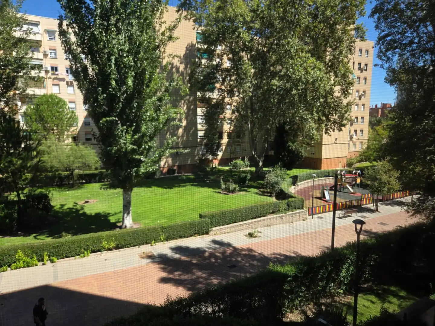 Garden of Flat for sale in Móstoles  with Air Conditioner, Heating and Parquet flooring