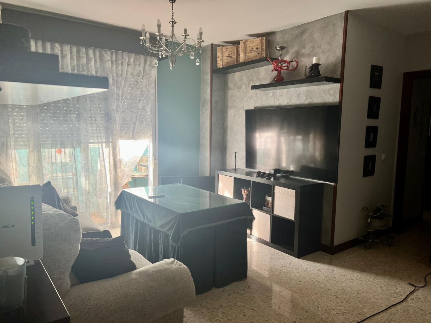 Living room of Flat to rent in  Huelva Capital  with Air Conditioner, Furnished and Balcony