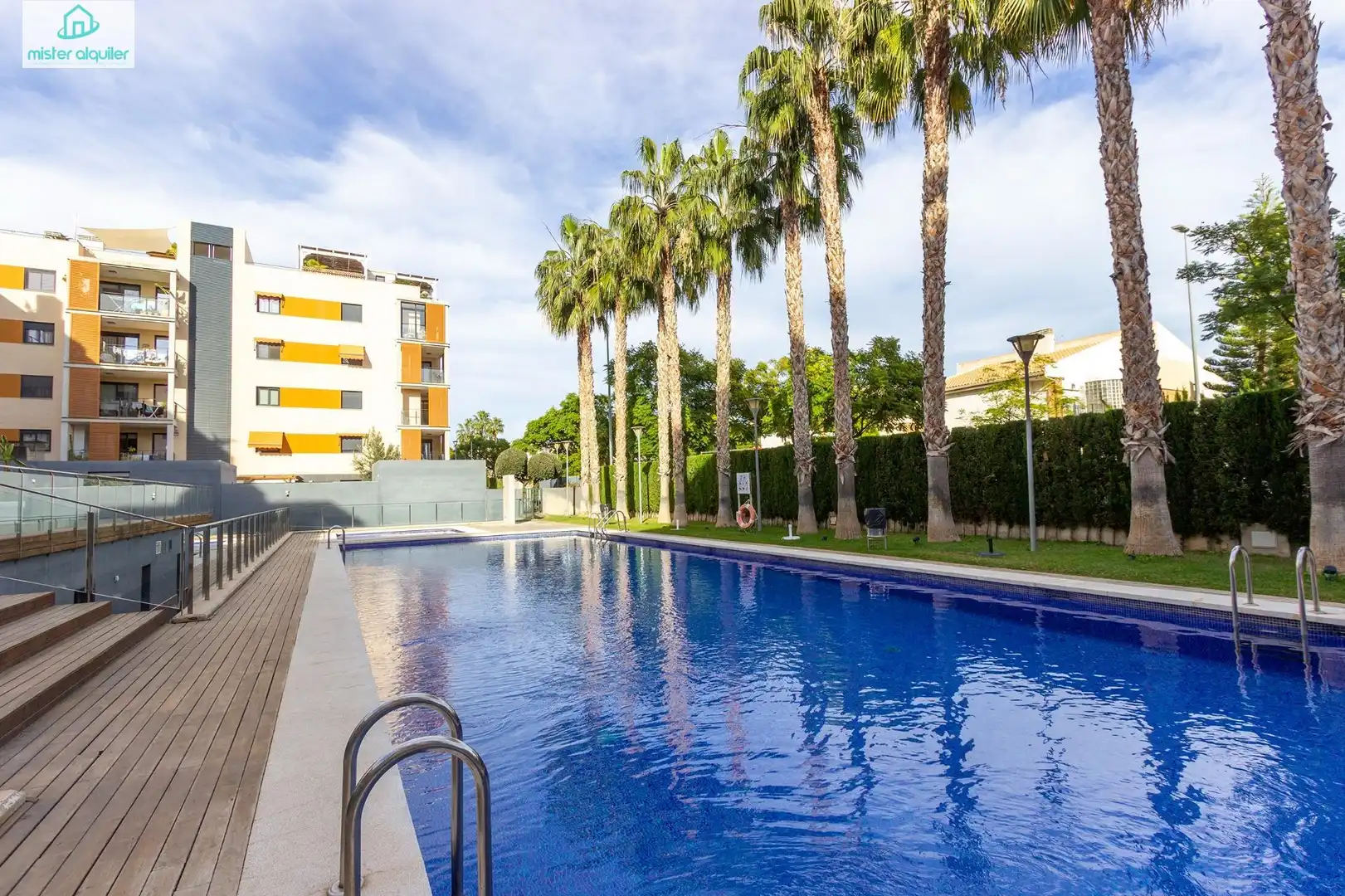 Swimming pool of Apartments for rent in El Campello  with Air Conditioner, Private garden and Furnished