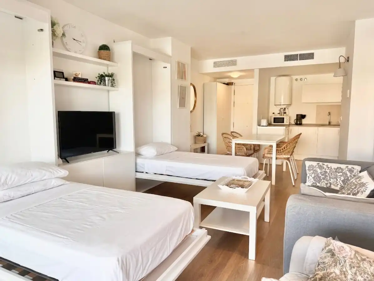 Sala de estar de Apartamento de alquiler en Canet d'En Berenguer con Aire acondicionado, Calefacción y Amueblado