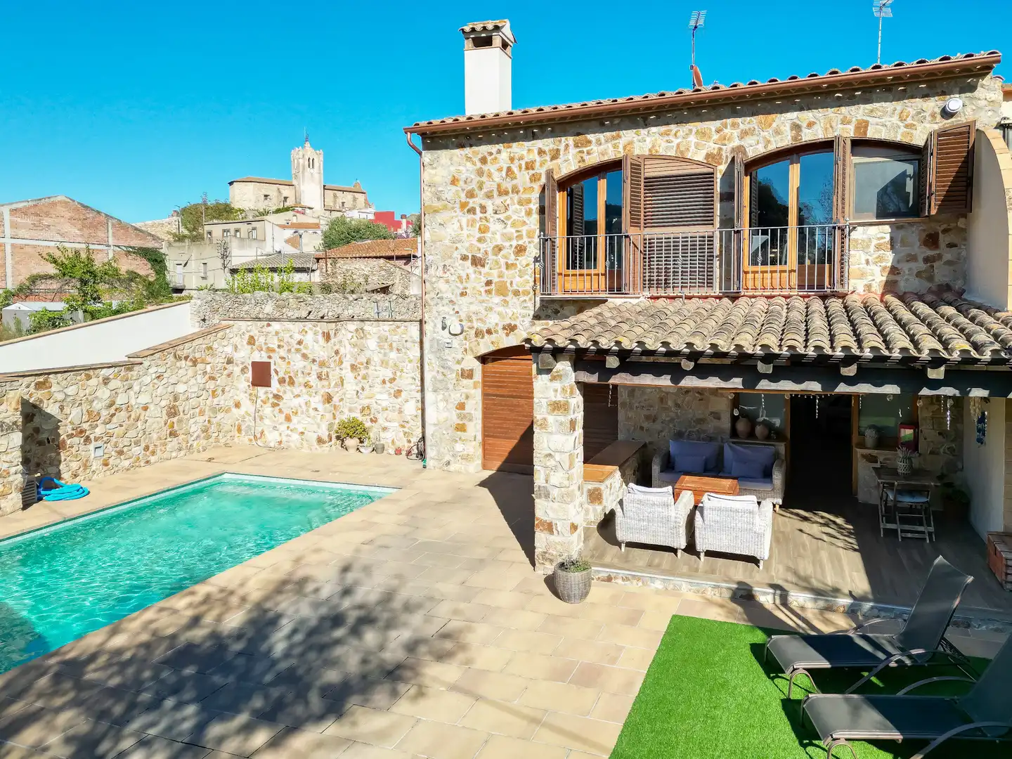 Terraza de Finca rústica en venta en Calonge i Sant Antoni con Calefacción y Jardín privado