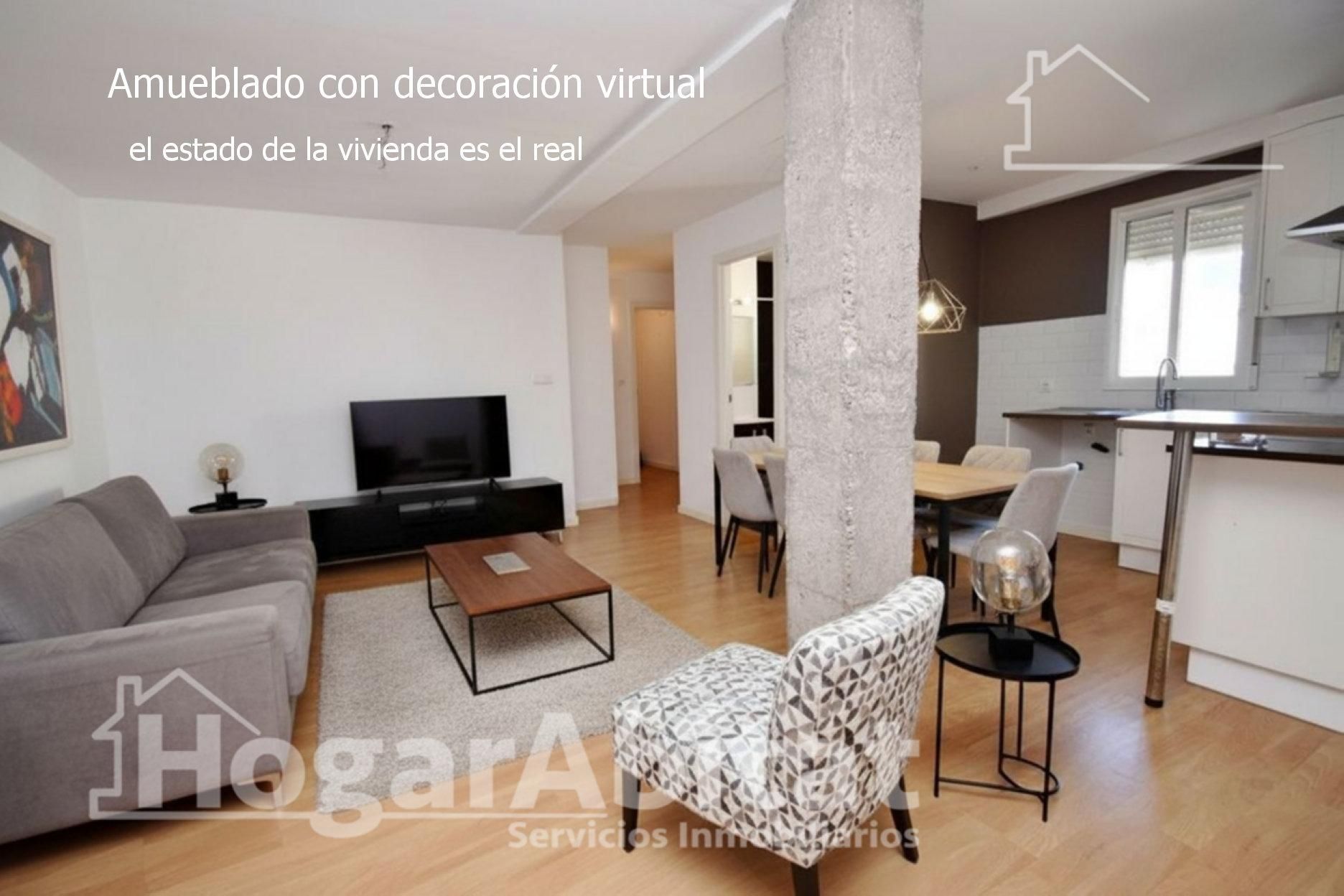 Living room of Flat for sale in  Valencia Capital  with Parquet flooring