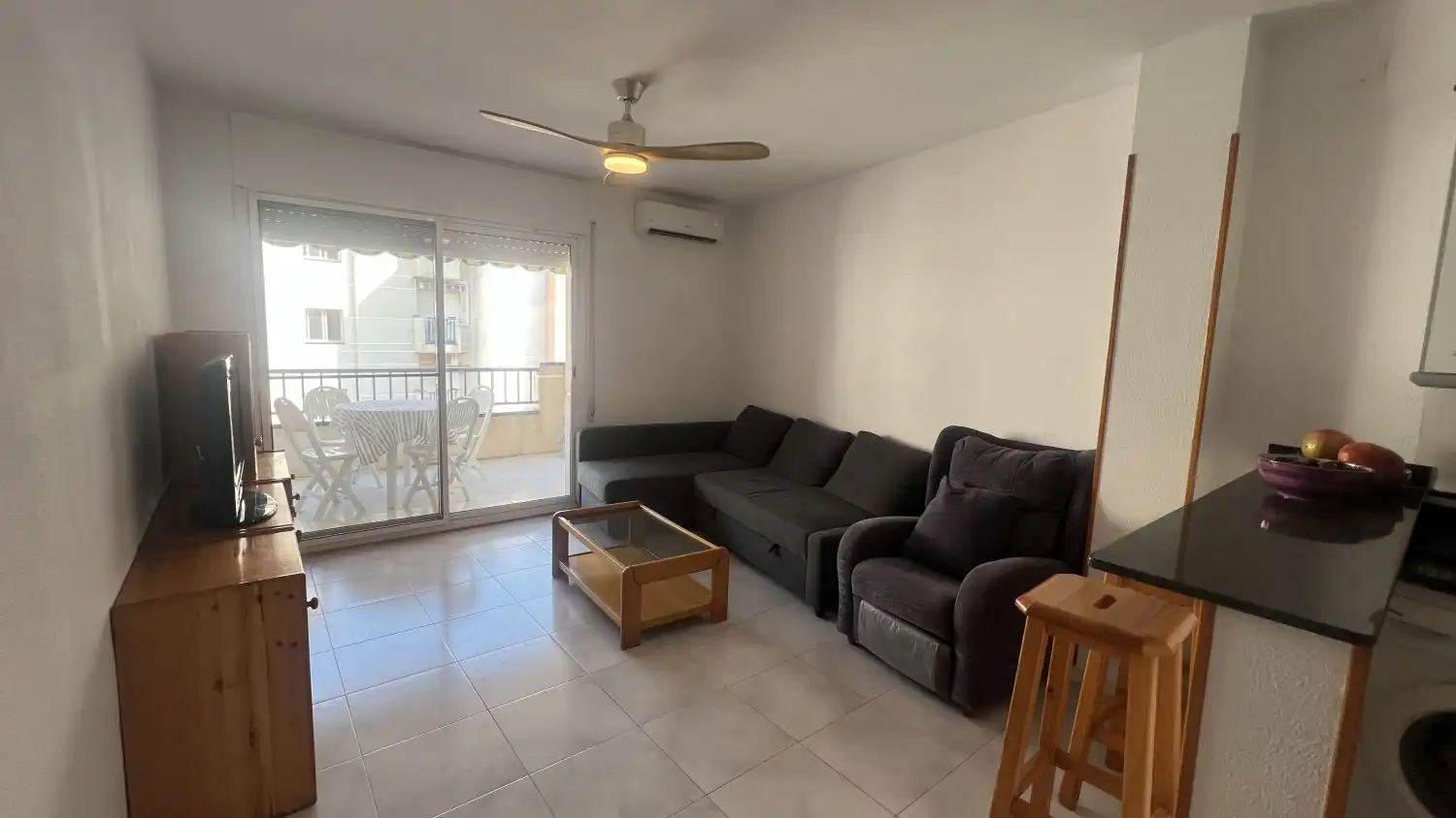 Sala de estar de Piso en venta en La Ràpita con Aire acondicionado y Terraza