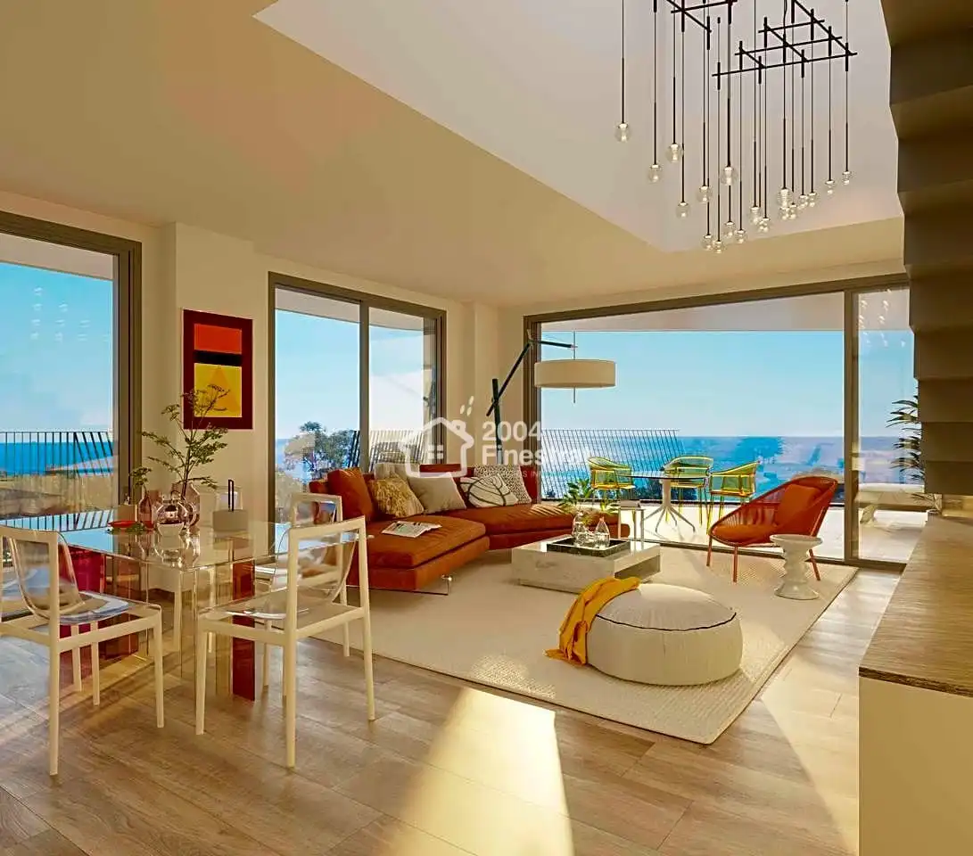 Living room of Flat for sale in Villajoyosa / La Vila Joiosa  with Air Conditioner, Terrace and Community pool
