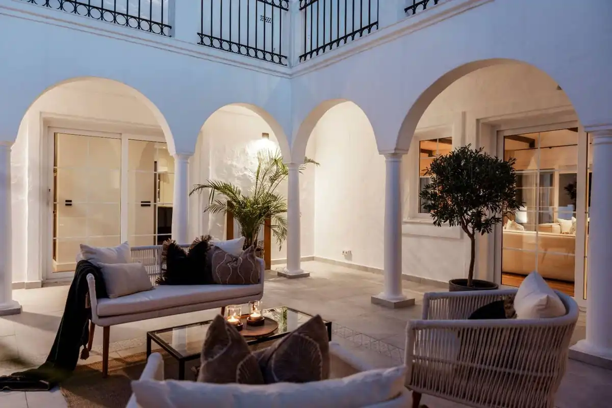 Terraza de Casa o chalet de alquiler en Estepona con Aire acondicionado, Jardín privado y Terraza