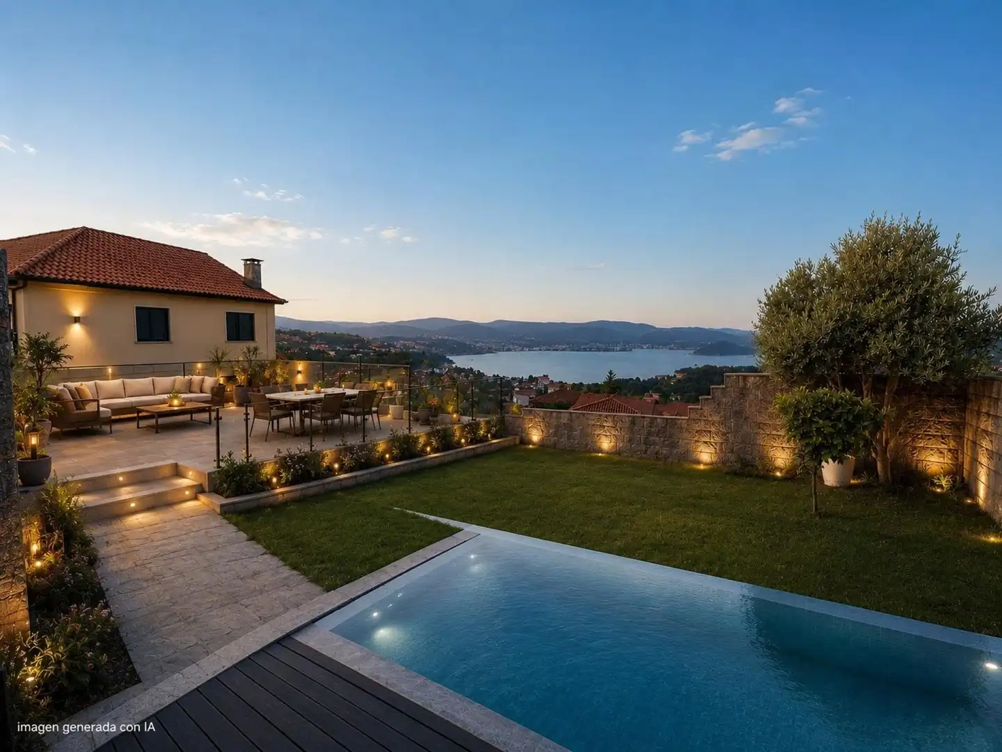 Terrace of Houses for sale in Poio  with Heating, Terrace and Furnished