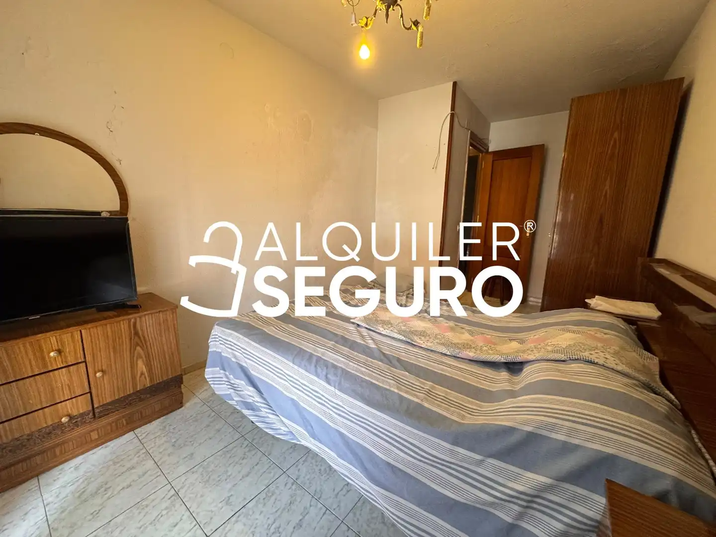 Bedroom of Flat for rent in Madrid  with Heating and Furnished