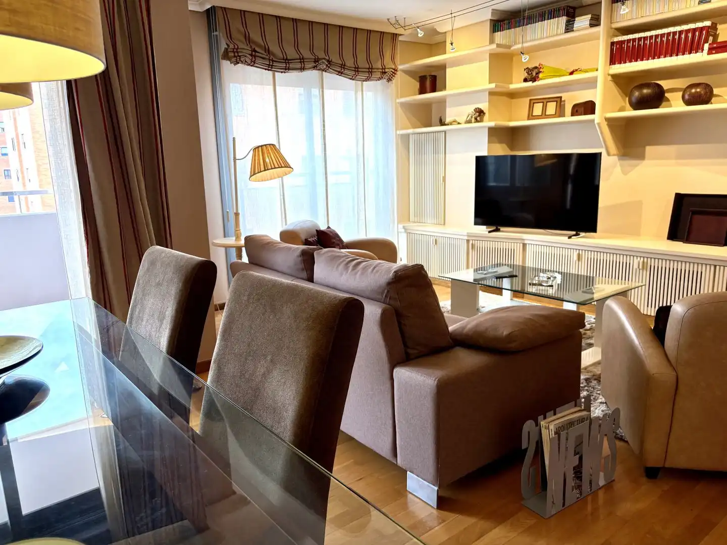 Living room of Flat for rent in Castellón de la Plana / Castelló de la Plana  with Air Conditioner, Heating and Terrace