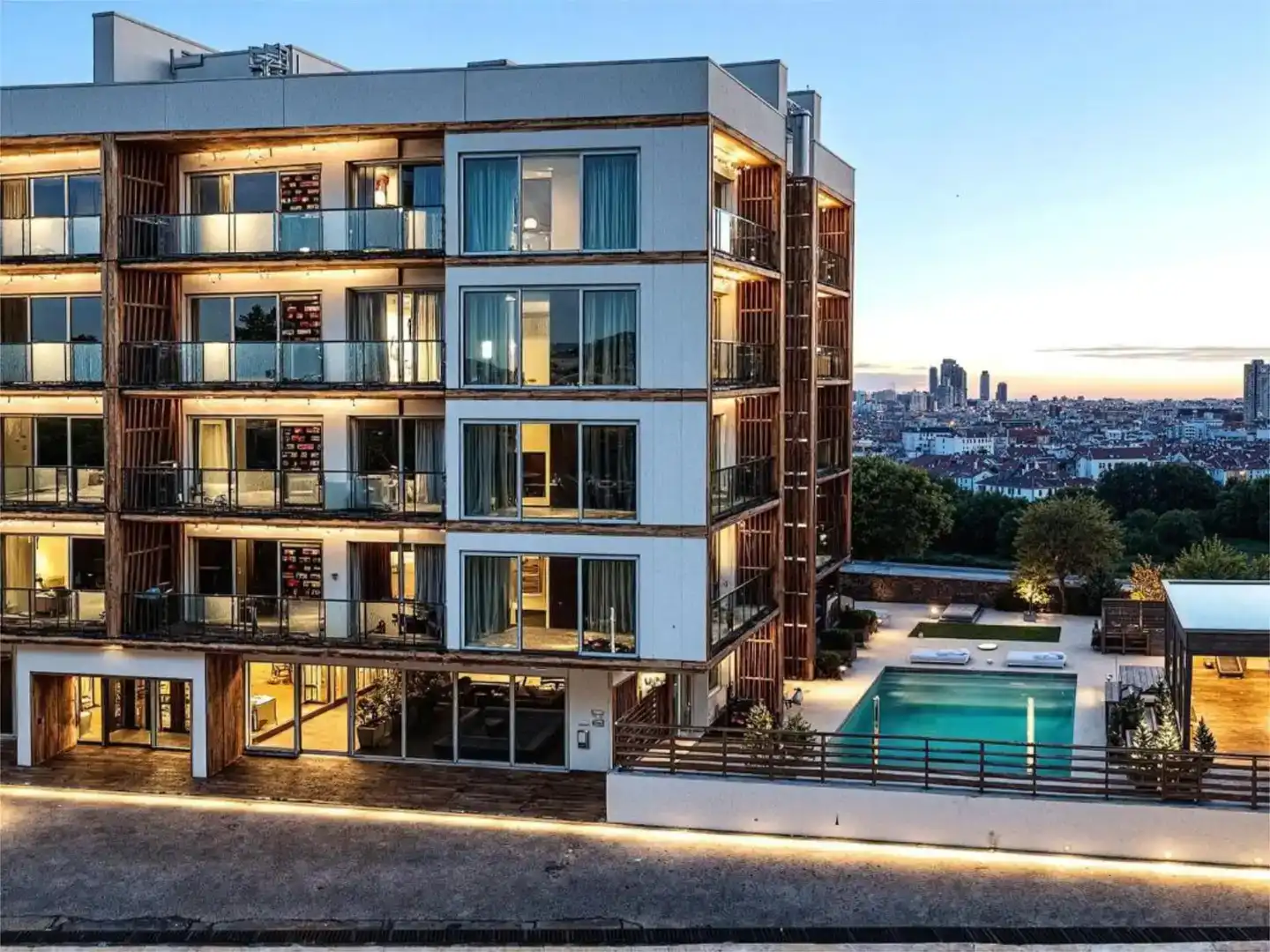 Exterior view of Flat for sale in Blanes  with Air Conditioner, Swimming Pool and Balcony