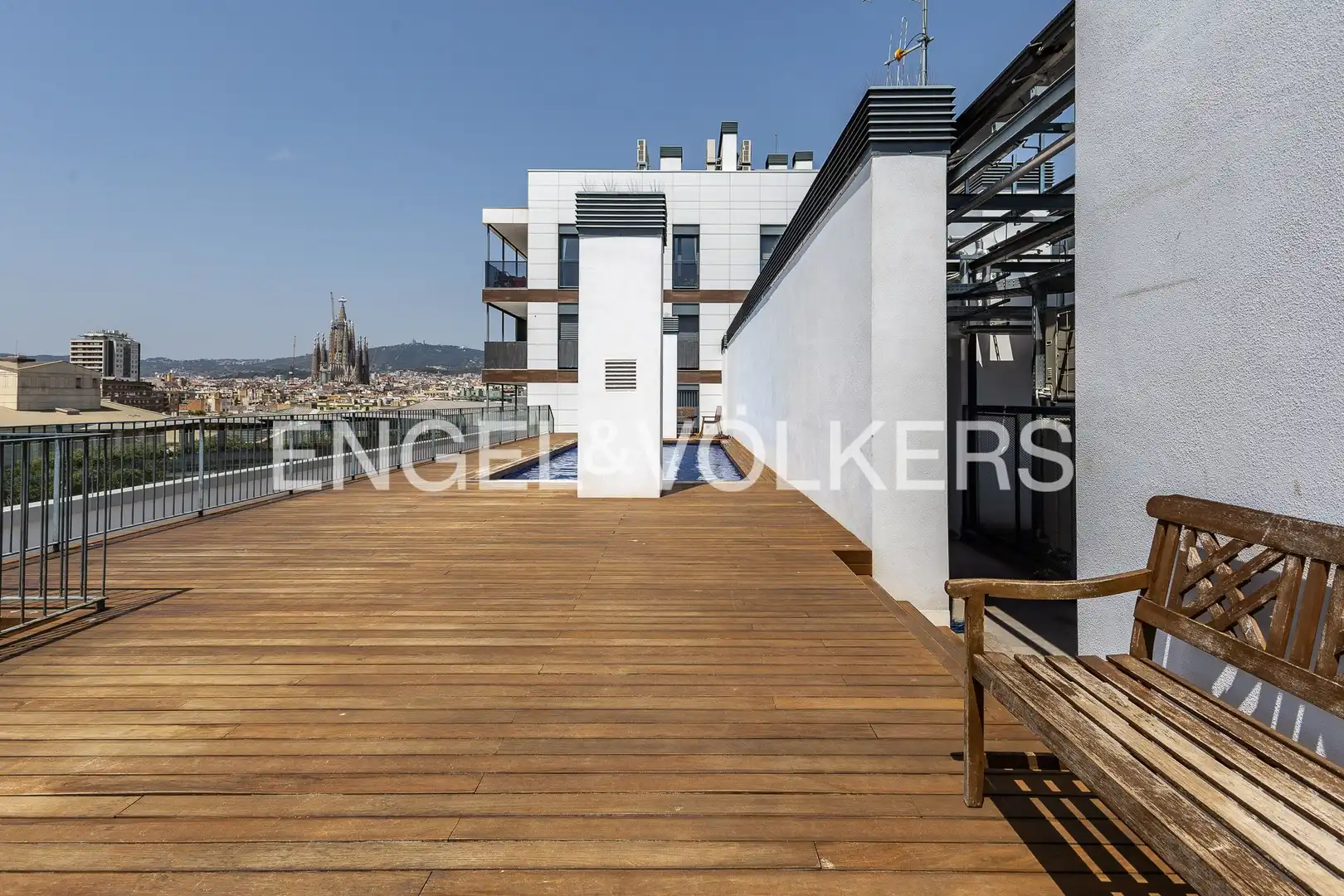 Terraza de Piso de alquiler en Barcelona con Aire acondicionado, Calefacción y Parquet