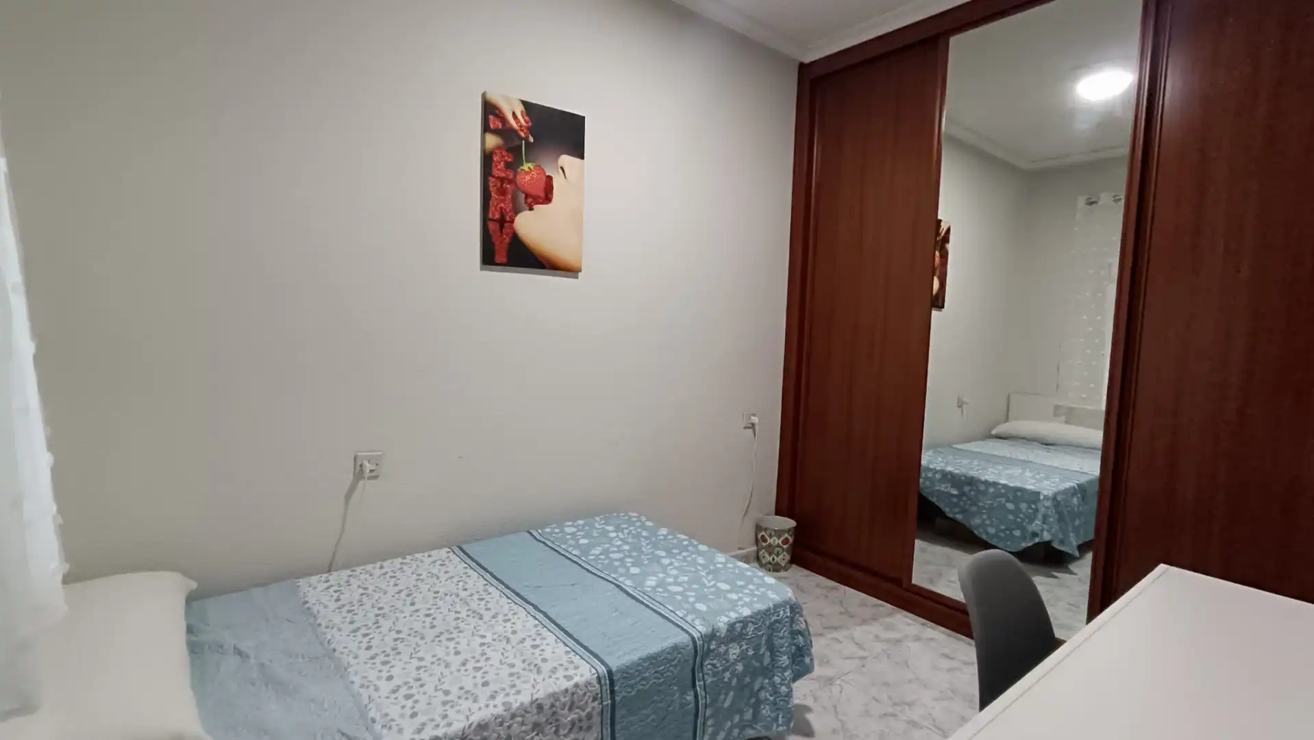 Schlafzimmer von Wohnung zur Miete in Salamanca mit Heizung, Möbliert und Waschmaschine
