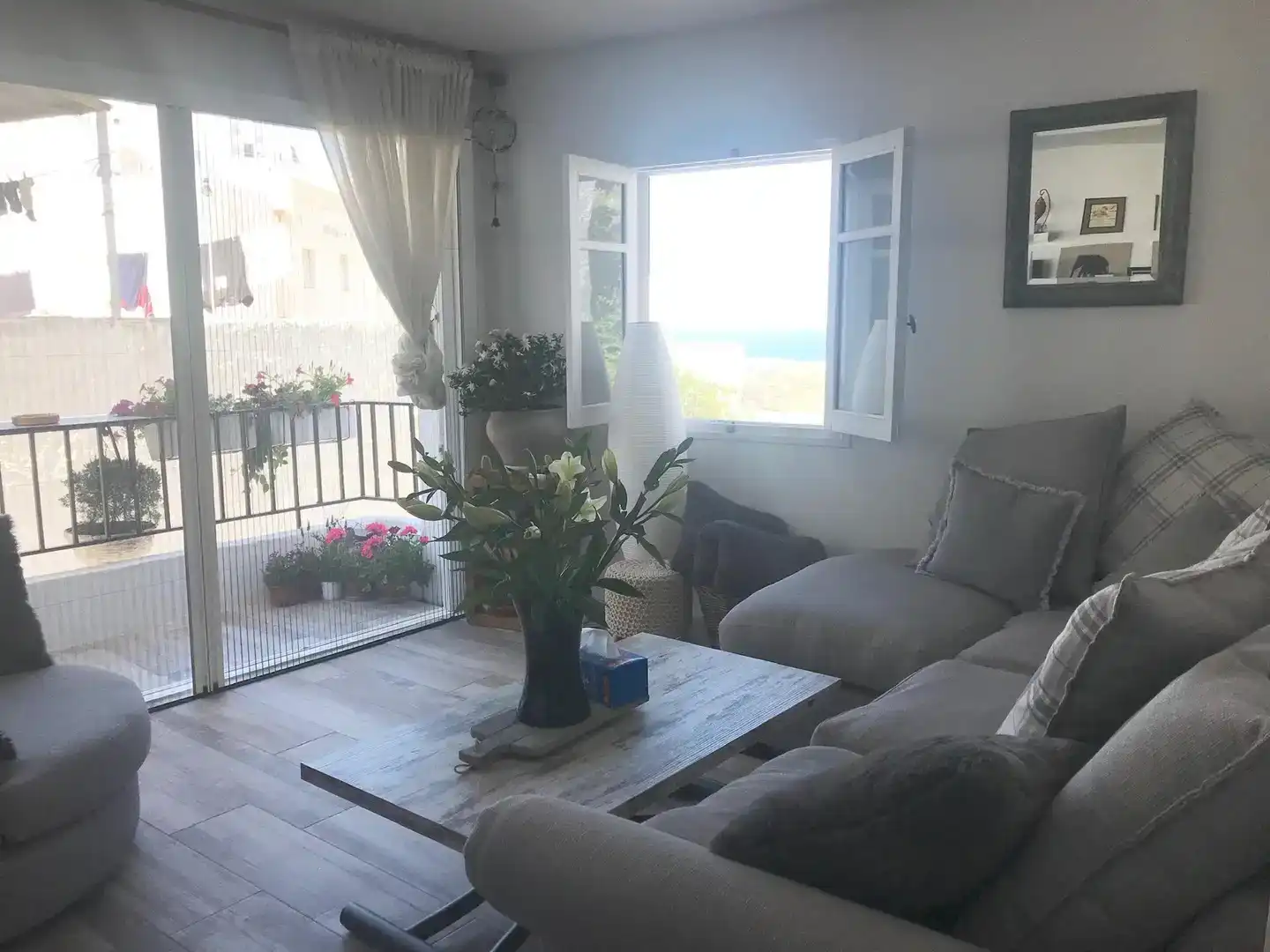 Sala de estar de Piso en venta en Mojácar con Aire acondicionado y Balcón