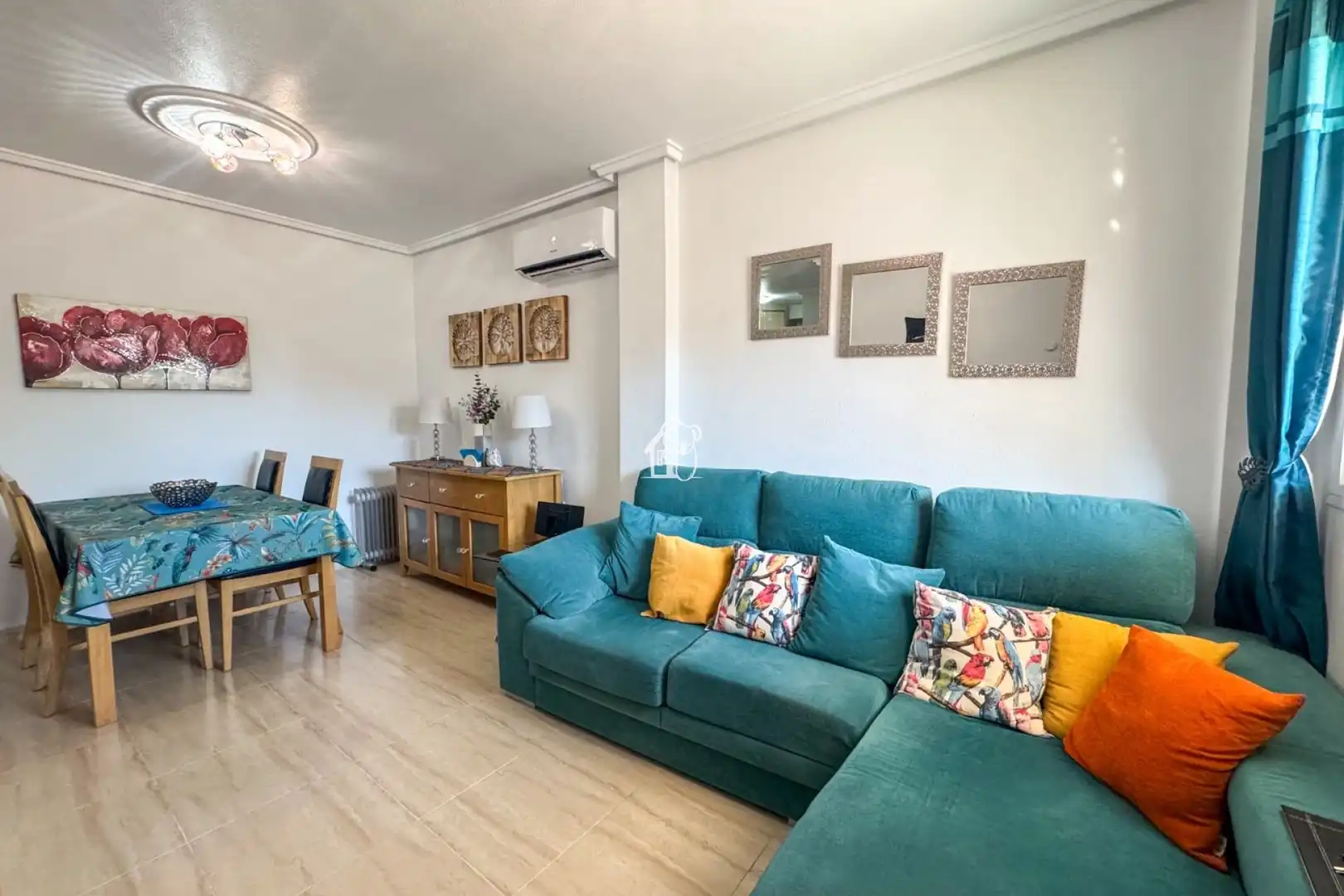 Wohnzimmer von Wohnung zur Miete in Rojales mit Klimaanlage, Privatgarten und Terrasse