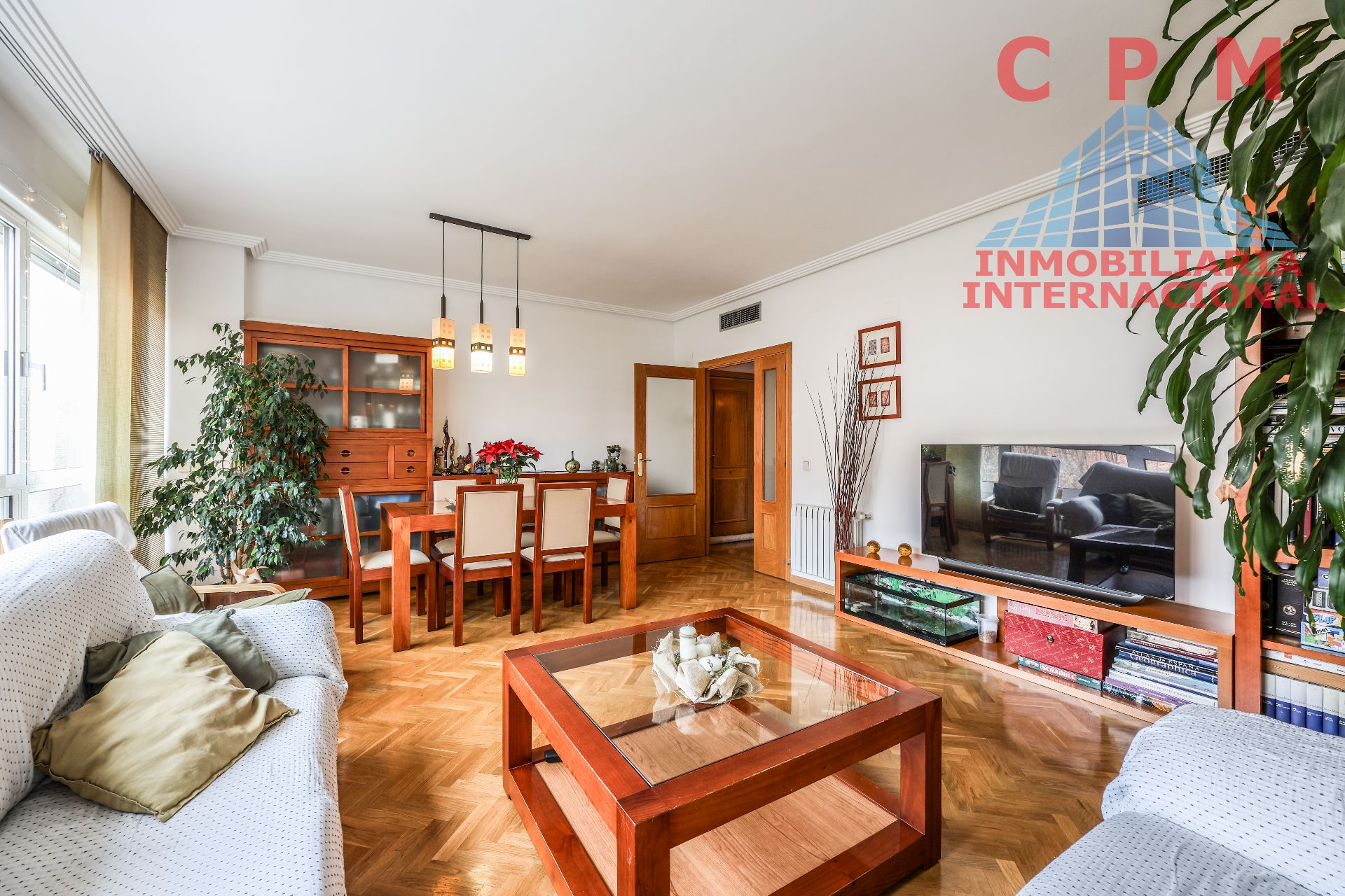 Sala d'estar de Pis de lloguer en  Madrid Capital amb Aire condicionat, Calefacció i Parquet