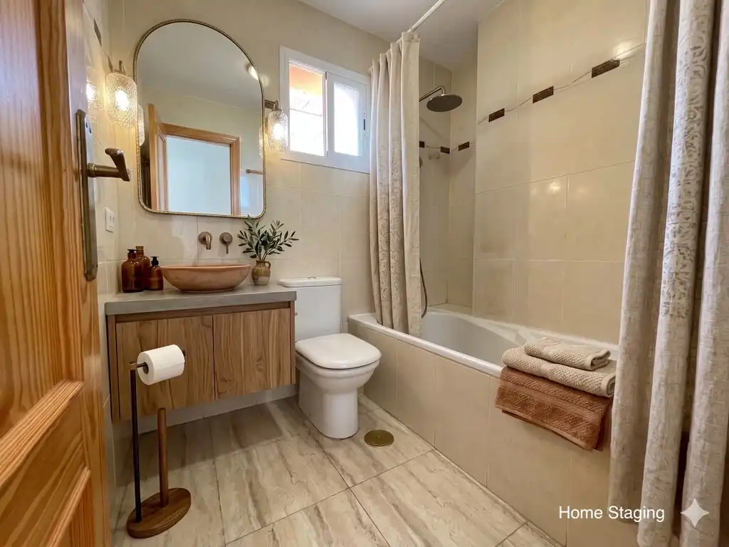 Badezimmer von Einfamilien-Reihenhaus zum Verkauf in Vélez-Málaga mit Klimaanlage, Terrasse und Abstellraum
