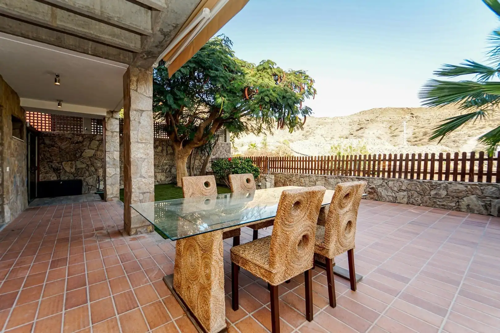 Terrassa de Casa o xalet en venda en Mogán amb Aire condicionat, Jardí privat i Terrassa