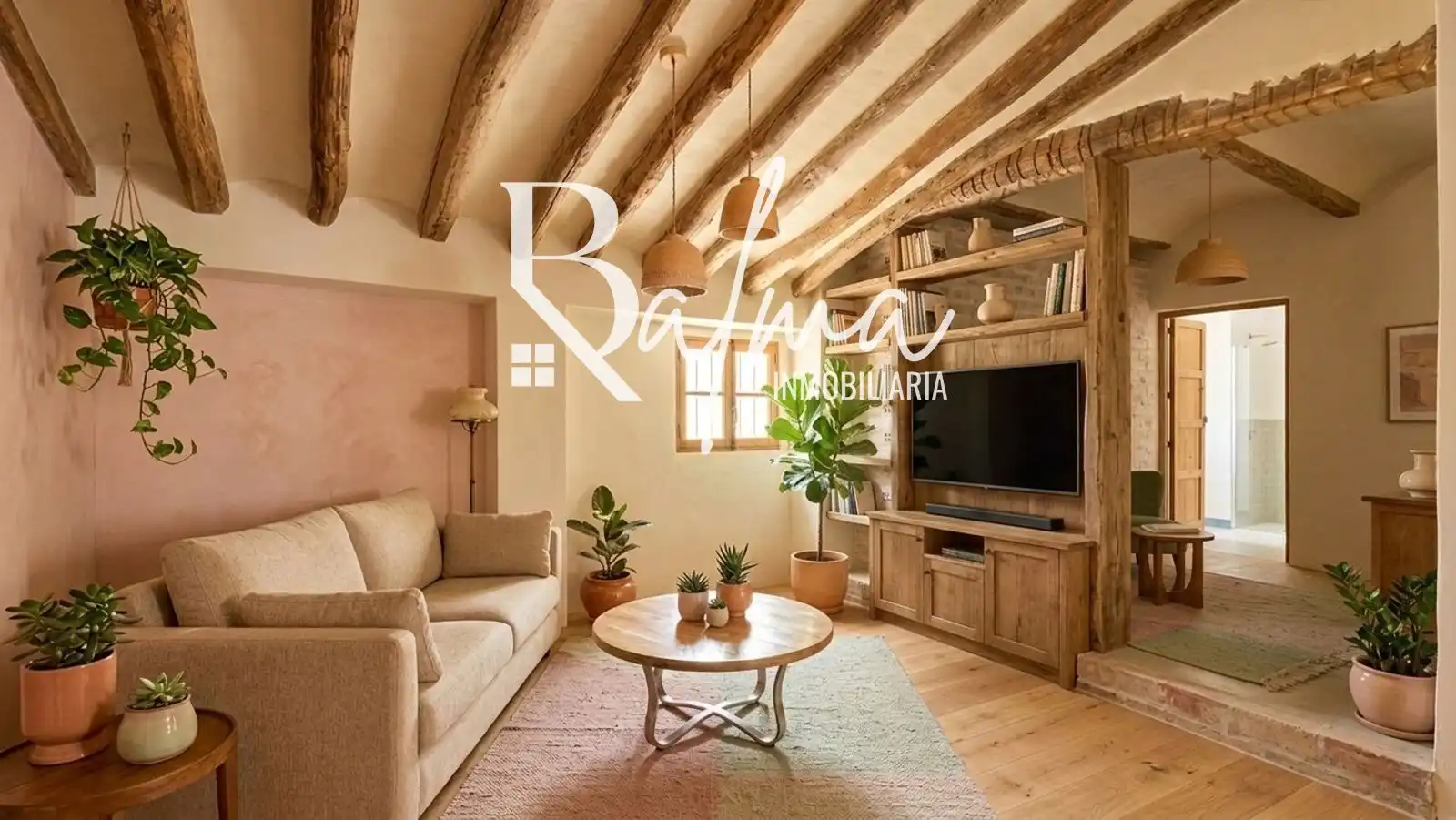 Living room of Detached homes for sale in Villanueva del Trabuco  with Air Conditioner and Storage room