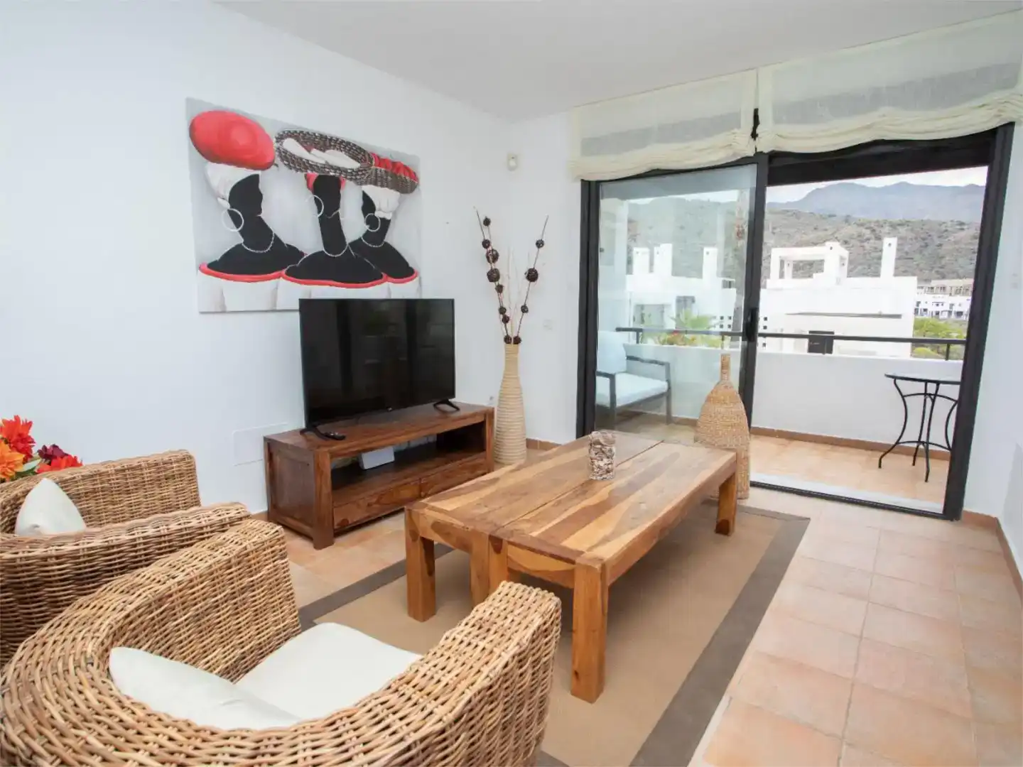 Living room of Flat for sale in Mojácar  with Air Conditioner, Swimming Pool and Balcony