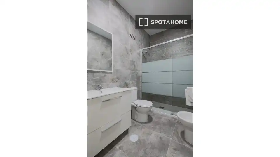 Bathroom of Flat for rent in Madrid  with Air Conditioner, Heating and Furnished