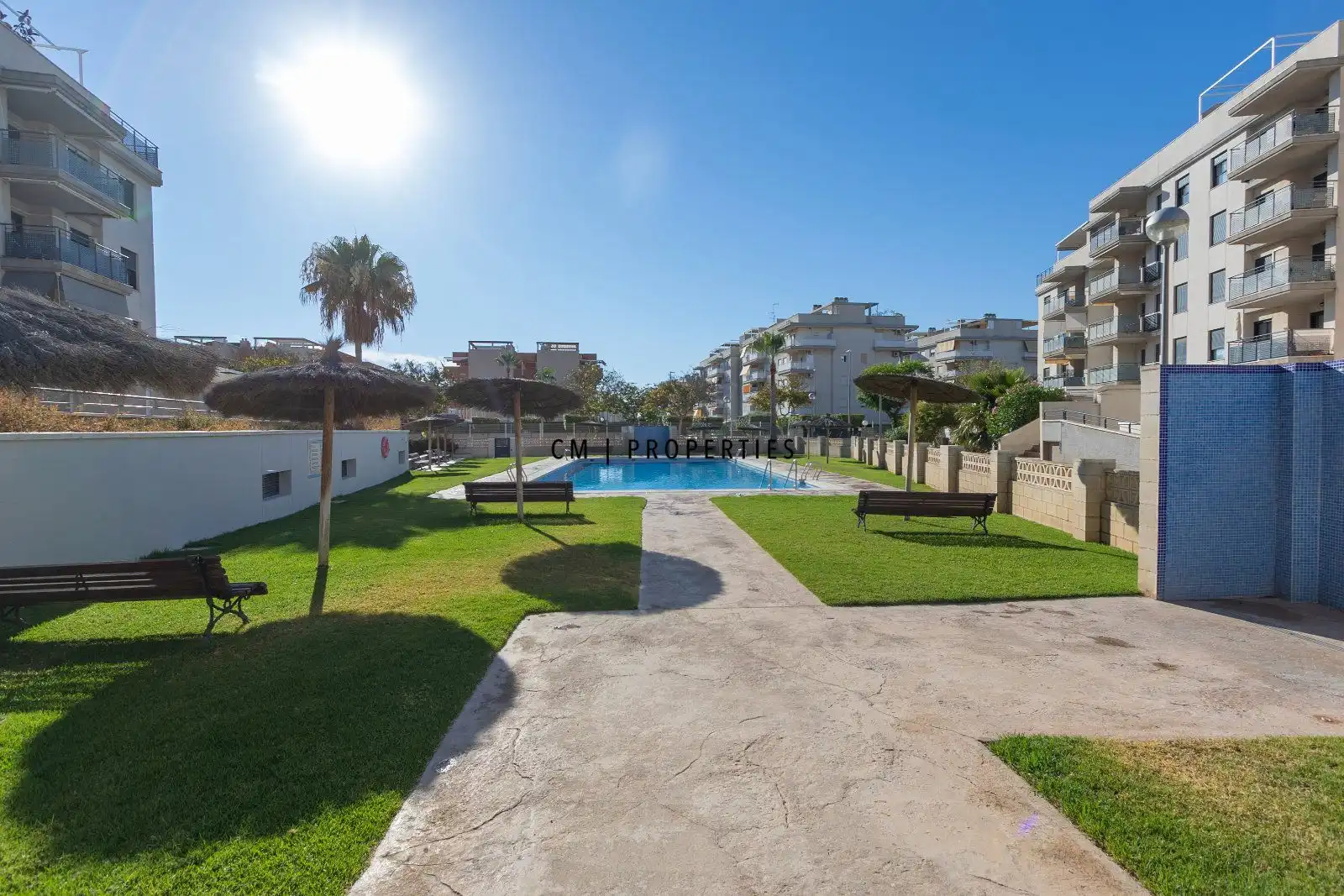 Schwimmbecken von Dachboden zur Miete in Canet d'En Berenguer mit Klimaanlage, Heizung und Terrasse