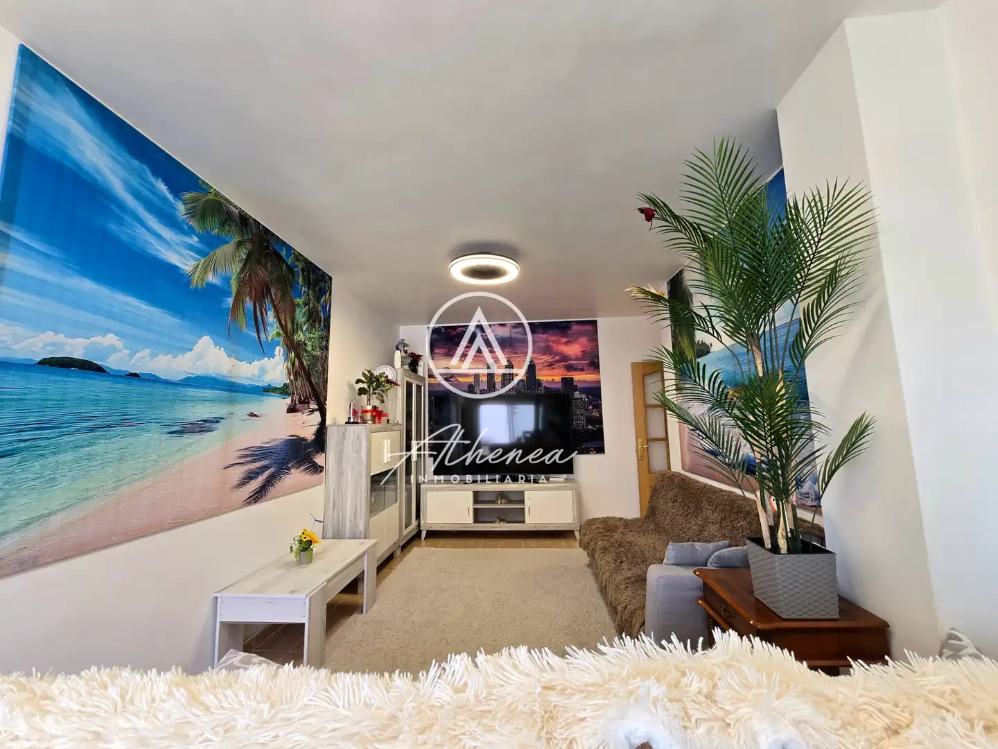 Sala de estar de Piso en venta en Roquetas de Mar con Terraza, Amueblado y Horno