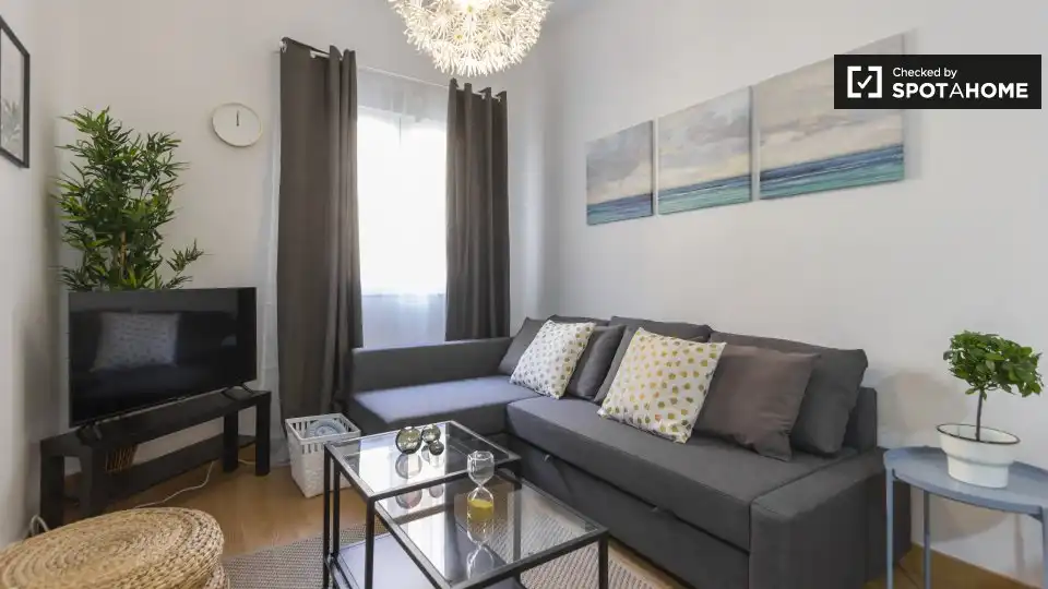 Sala de estar de Piso de alquiler en Madrid con Aire acondicionado, Calefacción y Amueblado