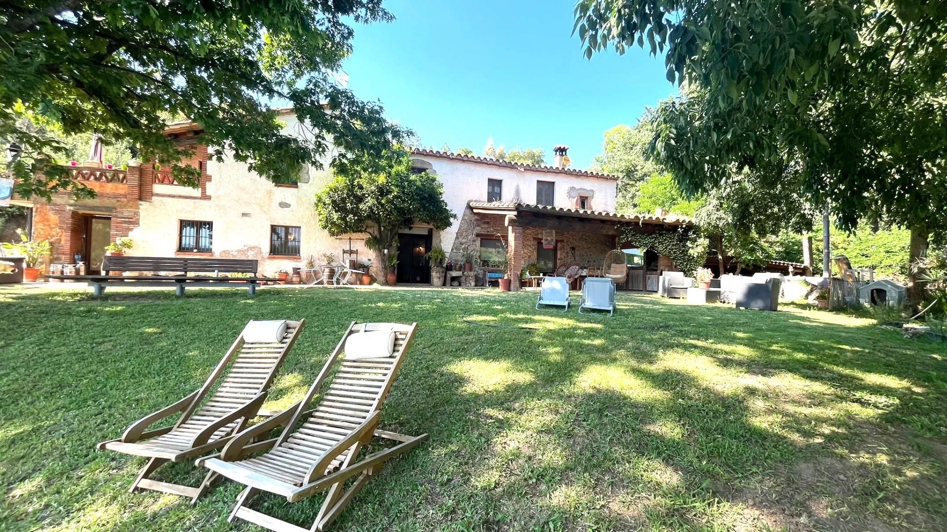 Jardí de Finca rústica de lloguer en Sant Feliu de Buixalleu amb Calefacció