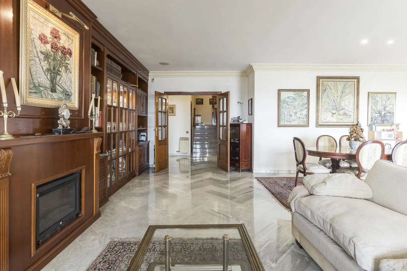 Sala de estar de Piso en venta en Barcelona con Calefacción, Jardín privado y Terraza