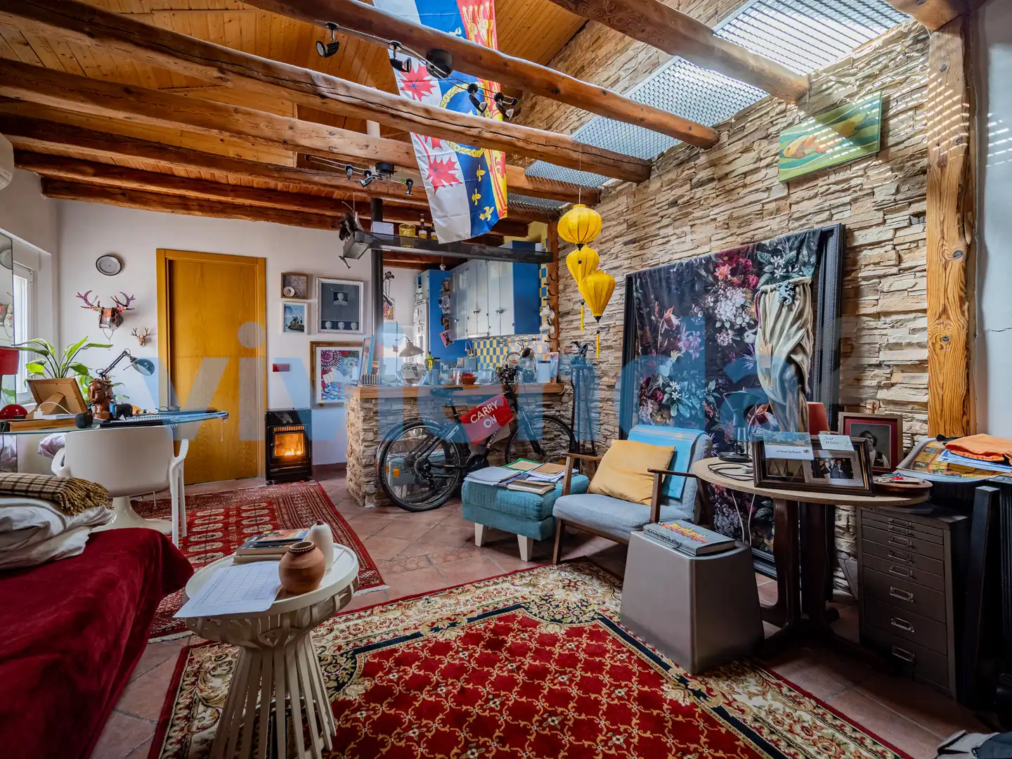 Sala de estar de Piso en venta en  Madrid Capital con Calefacción y Amueblado