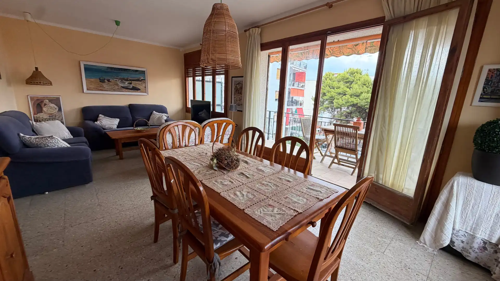 Dining room of Flat for sale in Torredembarra  with Terrace, Furnished and Oven