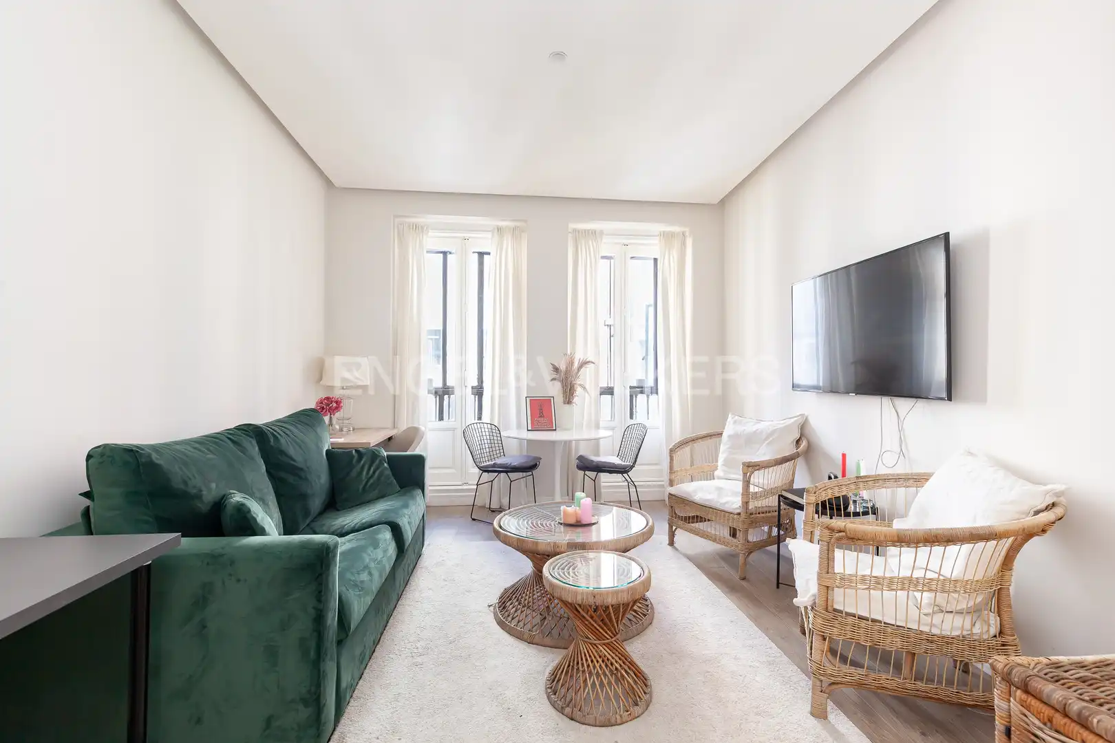 Wohnzimmer von Wohnung zur Miete in Madrid mit Klimaanlage, Heizung und Möbliert
