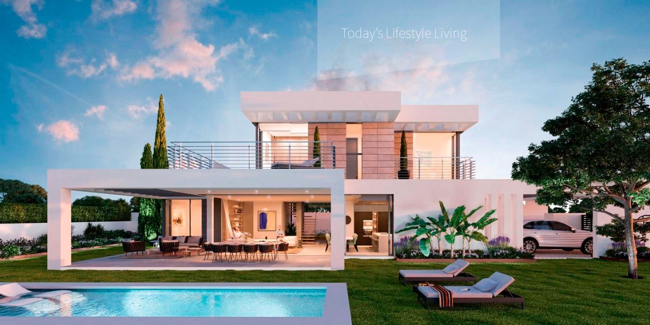 Vista exterior de Casa o chalet en venta en Estepona con Aire acondicionado, Jardín privado y Terraza