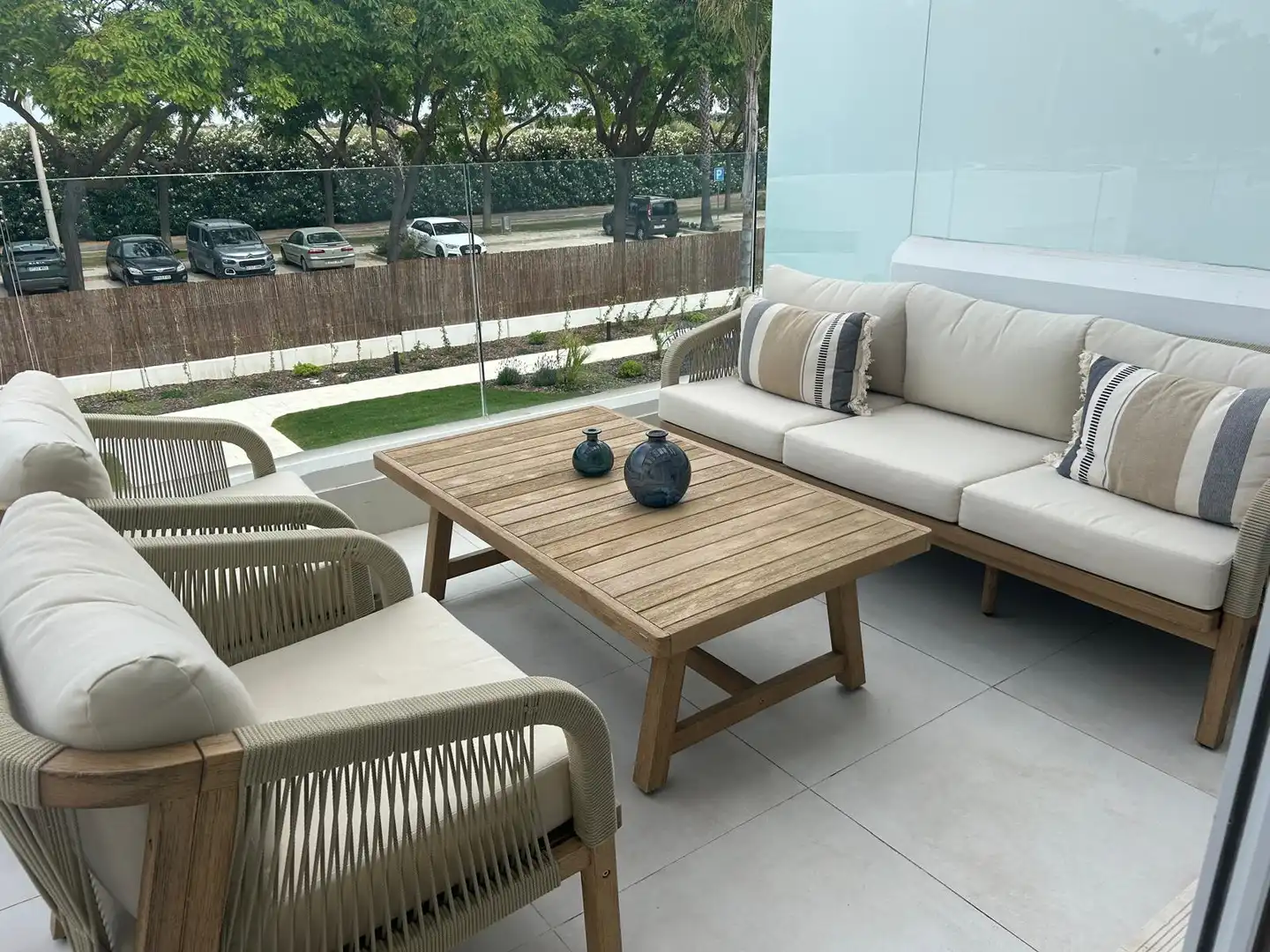 Terrassa de Apartament de lloguer en Chipiona amb Aire condicionat, Calefacció i Terrassa