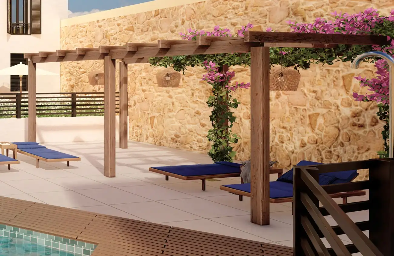 Terrasse von Erdgeschoss zum Verkauf in Sant Feliu de Guíxols mit Klimaanlage, Privatgarten und Schwimmbad
