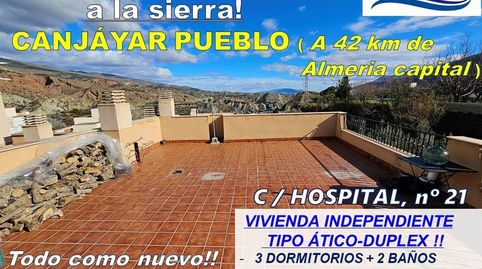 GRAN OCASION EN CANJAYAR ( A 42 km de ALMERIA CAPITAL )!! ATICO-DUPLEX de 3 DORMITORIOS + 2 BAÑOS  + TERRAZA de 80m2 + CHIMENEA