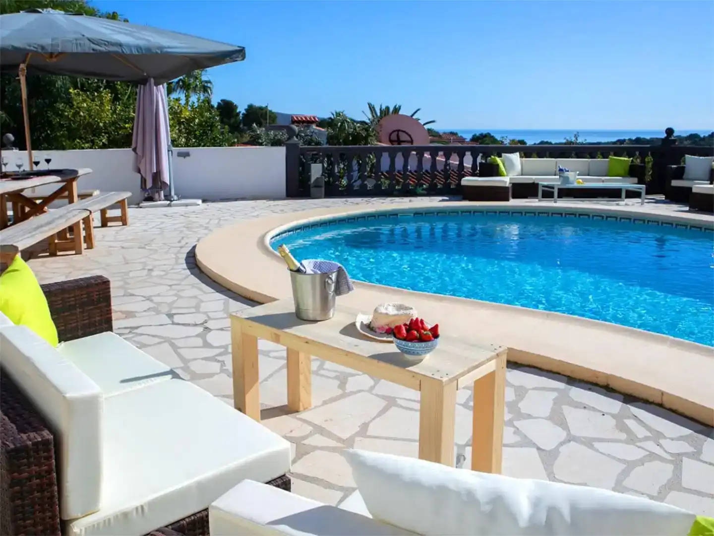 Piscina de Casa o xalet en venda en Moraira amb Aire condicionat, Piscina i Balcó