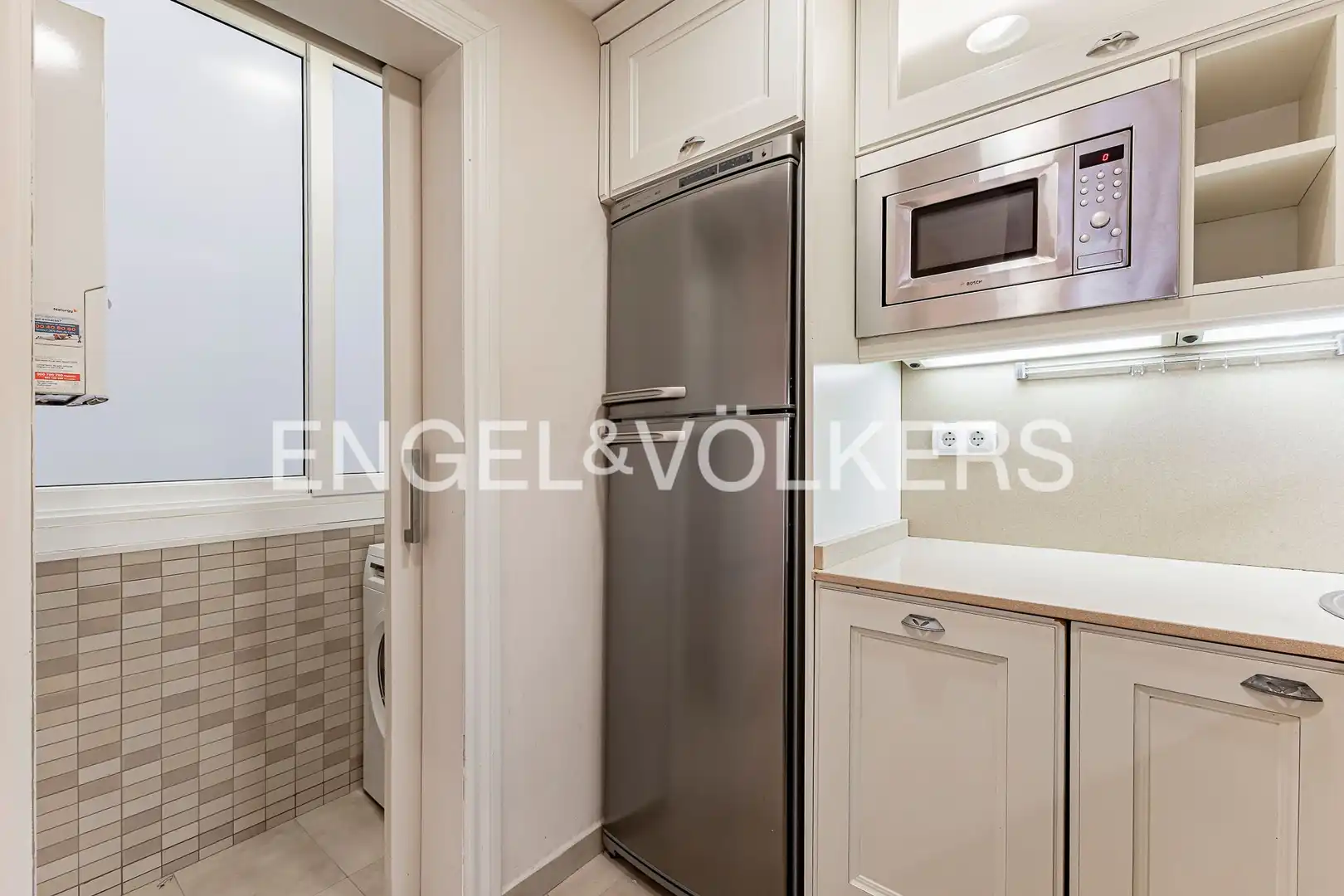 Cocina de Piso de alquiler en Barcelona con Aire acondicionado, Calefacción y Amueblado